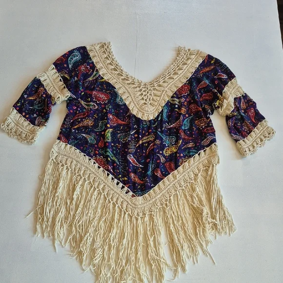Macrame Boho Paisley Top - Picture 1 of 4